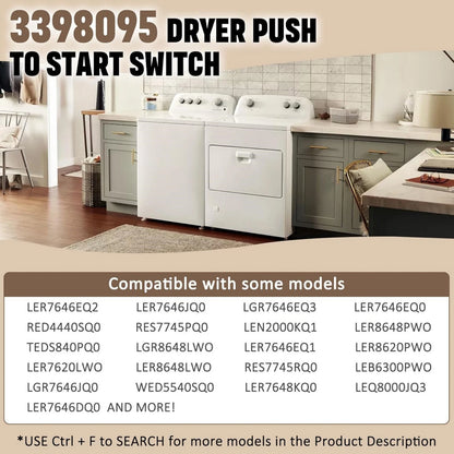 Dryer Start Switch for Inglis Crosley Replaces PS11741493 AP2947429 Durable