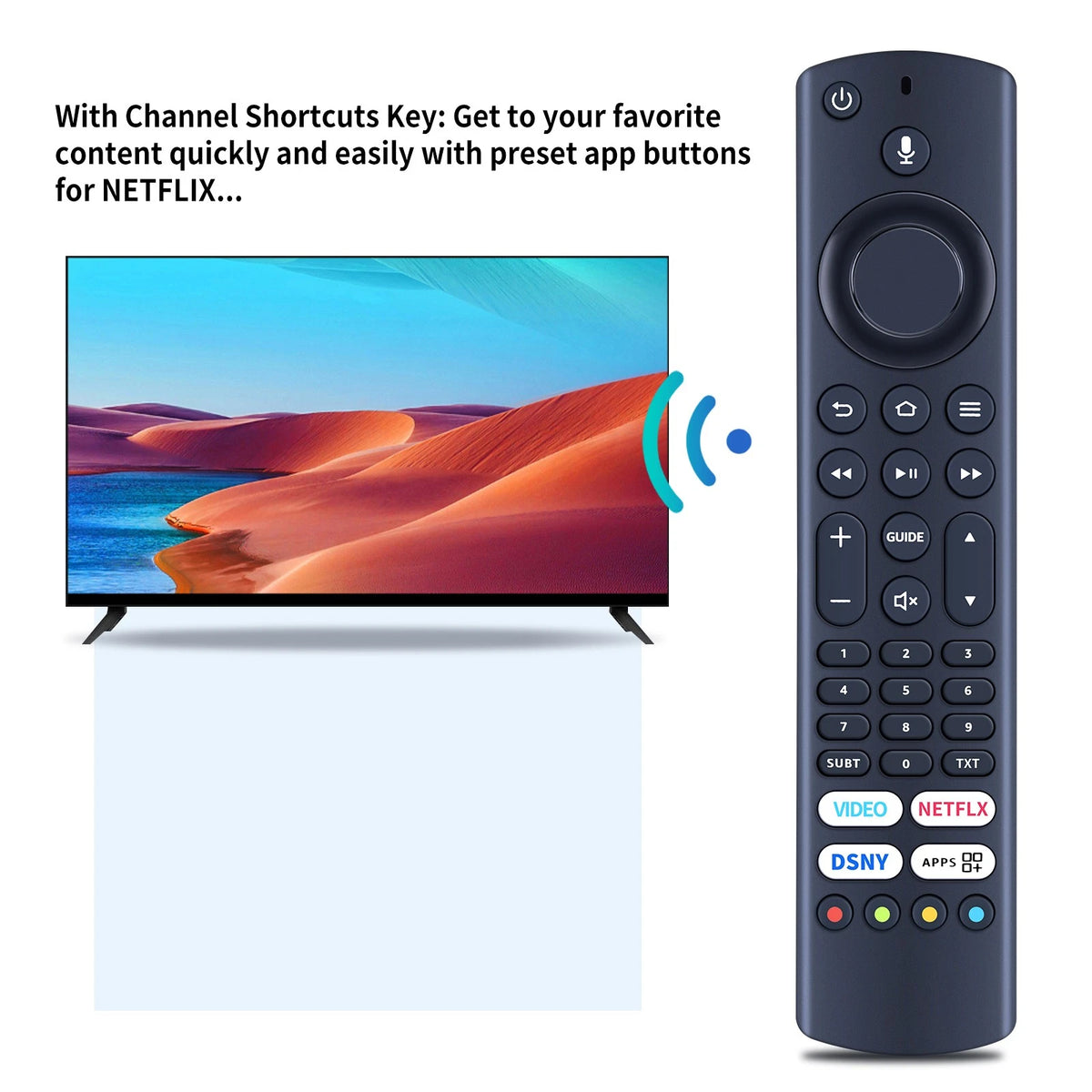 Replacement Remote Control For Toshiba 32 Inch Fire TV 32WF3F63DAZ