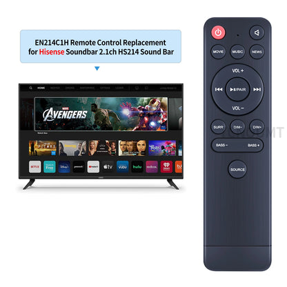 EN214C1H Remote Control For Hisense HS214 2.1 Channel Sound Bar