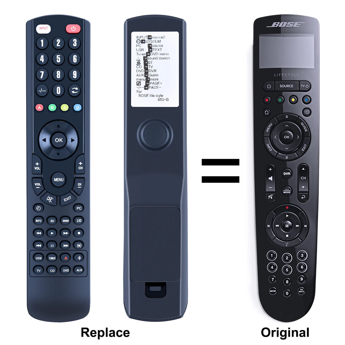 Replacement Remote Control For Bose Lifestyle 650/600 Media Center 743877-0010
