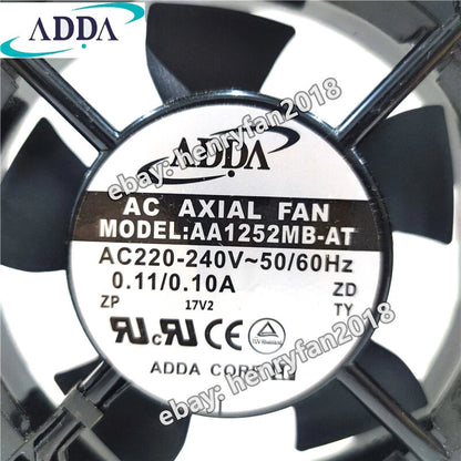 ADDA AA1252MB-AT Axial Fan AC 220-240V 0.11/0.10A 120*120*25mm Cooling Fan 2Pin