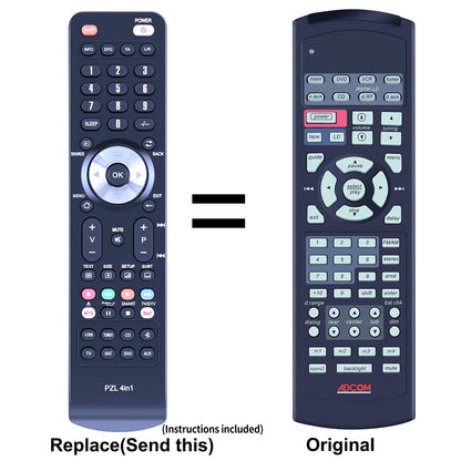 Replacement Remote Control For Adcom GTP-740 / GTP-750 / GTP-760