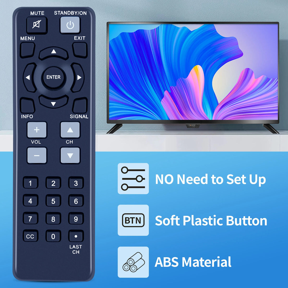 Remote Control For Venturer LCD Digital TV PLV7615H PLV16070 PLV16100