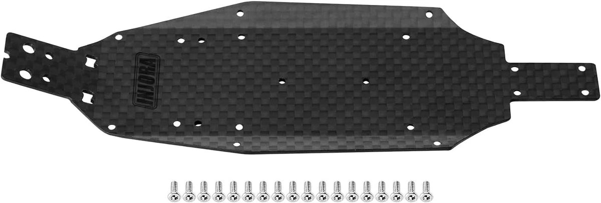 INJORA Carbon Fiber Chassis for 1/24 Buggy Losi Micro-B Upgrade, 8g