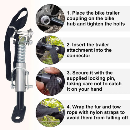Bike Trailer Coupler Hitch Connector Axle Universal As picture