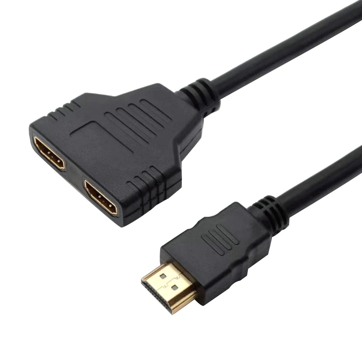 11.8 In HDMI Cable Adapter Male To Dual Female 2.0 Converter 1 in 2 out Splitter