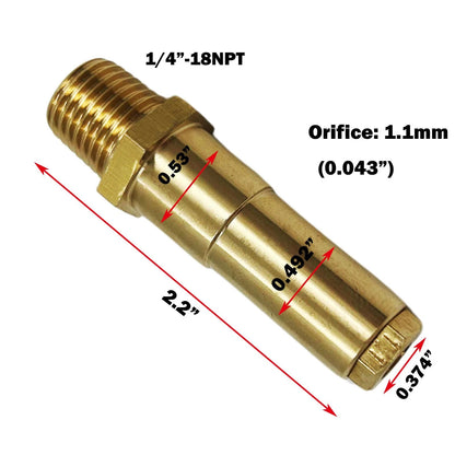 MENSI Gas Fryer Nozzle Orifice Replacement Repair Parts Size 1/4"NPT, Brass