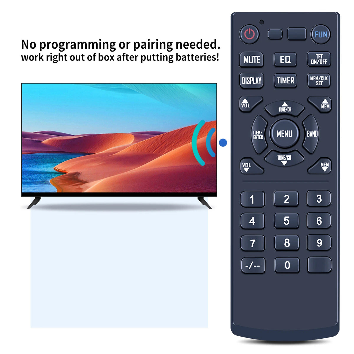 Replacement Remote Control For GPX KCL8806DT Car Audio