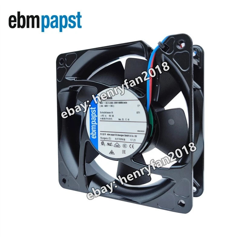 Ebmpapst 4118NH4 Axial Fan 48V 0.58A 28W 120*120*38MM 2-wire Cabinet Cooling Fan