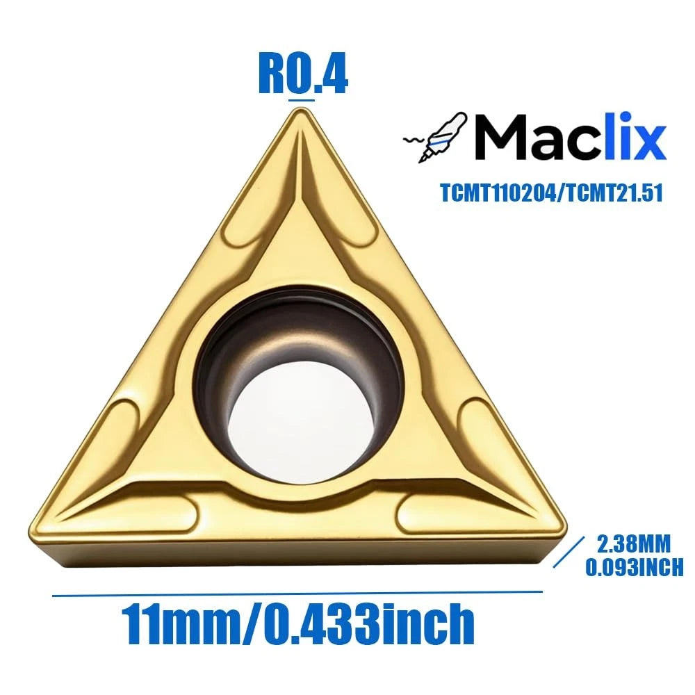 20pcs TCMT110204 / TCMT21.51 Carbide Turning Inserts,TISIN Coating,