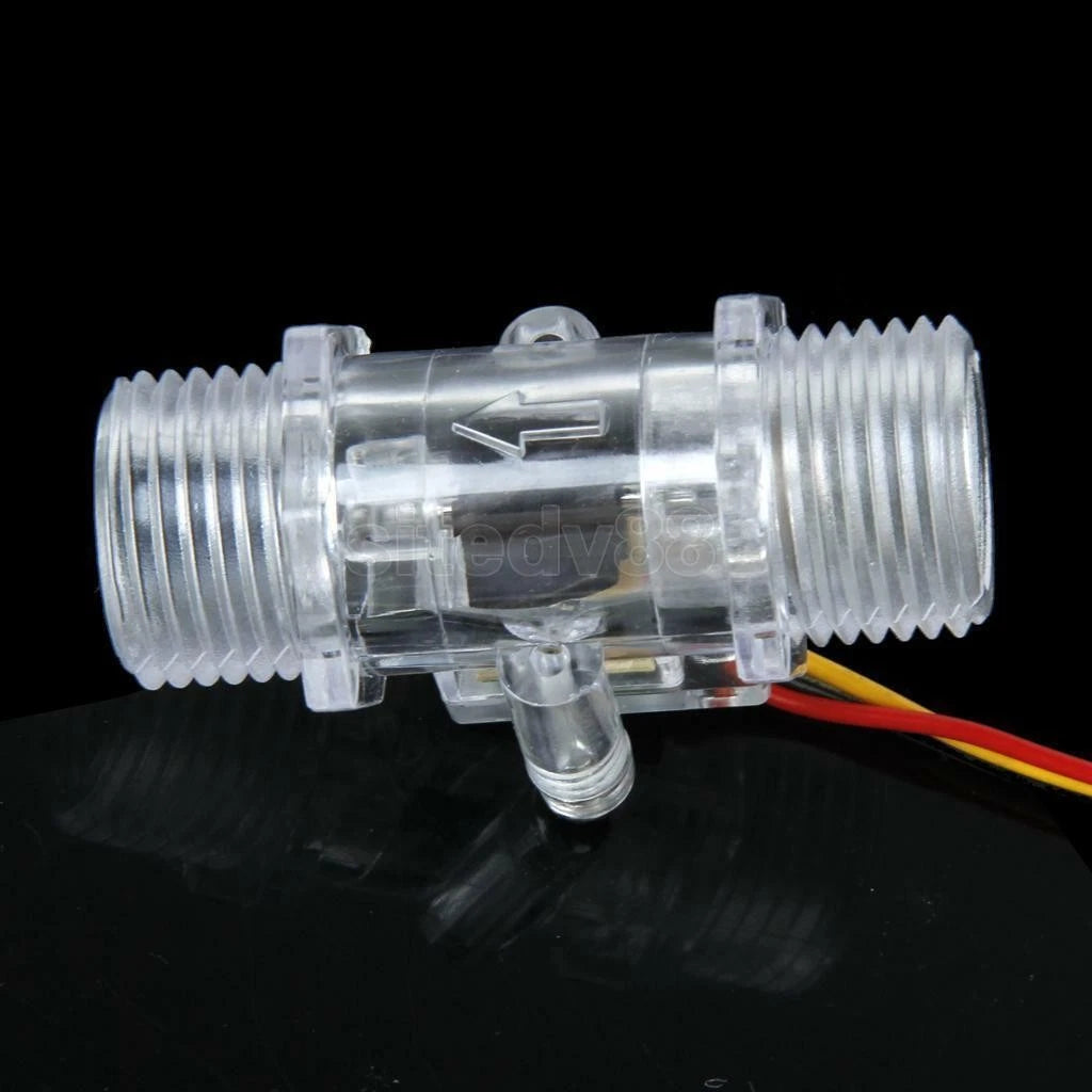 G1/2" Copper Water Flow Hall Sensor Switch Flow Meter Flowmeter Counter C