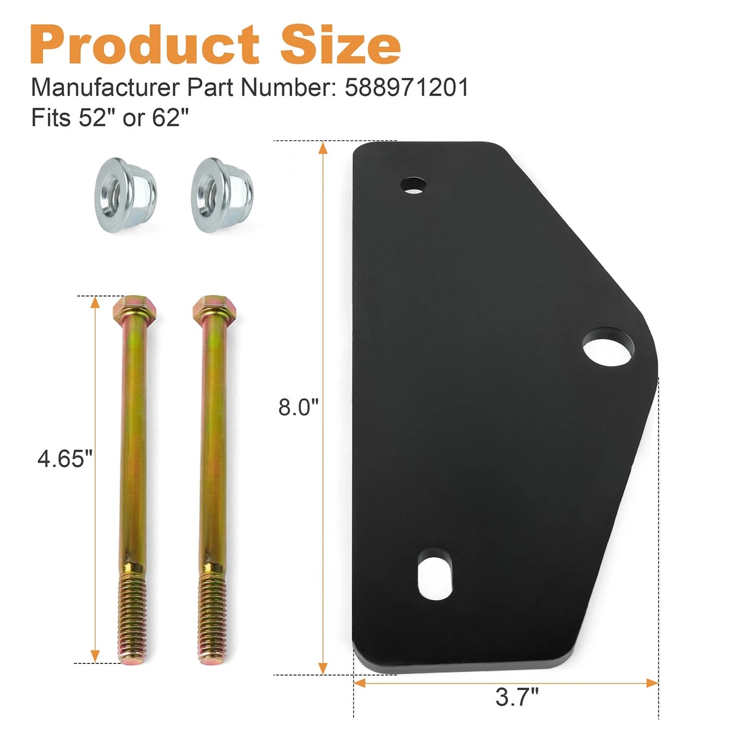 588971201 Rear Tow Hitch Kit for Husqvarna MZ M-ZT Zero Turn Lawn Mowers