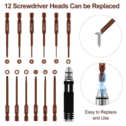 Craznick Repair Screwdrivers Tool Set for DJI Air 2/2S/3 Mavic Reddish-brown