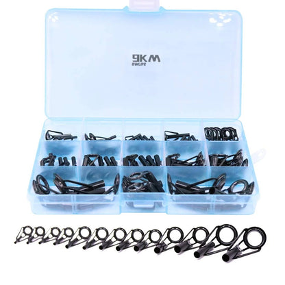 9KM DWLIFE Fishing Rod Tip Repair Kit 35Pcs, 35Pcs-Black(0.09in-0.16in)