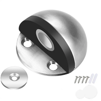 2Pcs Stainless Steel Magnetic Suction Anti-collision Semi-circle Door Stopper qr