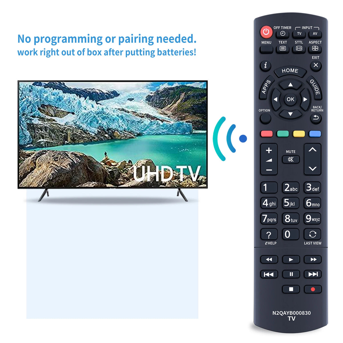 N2QAYB000830 Remote Control For Panasonic TV TX-L32E6B TX-L39E6B TX-L50E6B