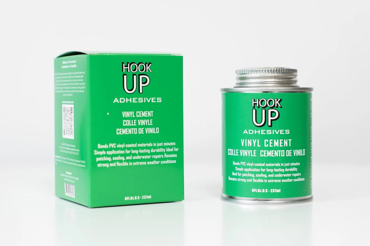 HOOK UP Vinyl Cement – Waterproof Pool Liner Repair Glue for 8 oz, Clear