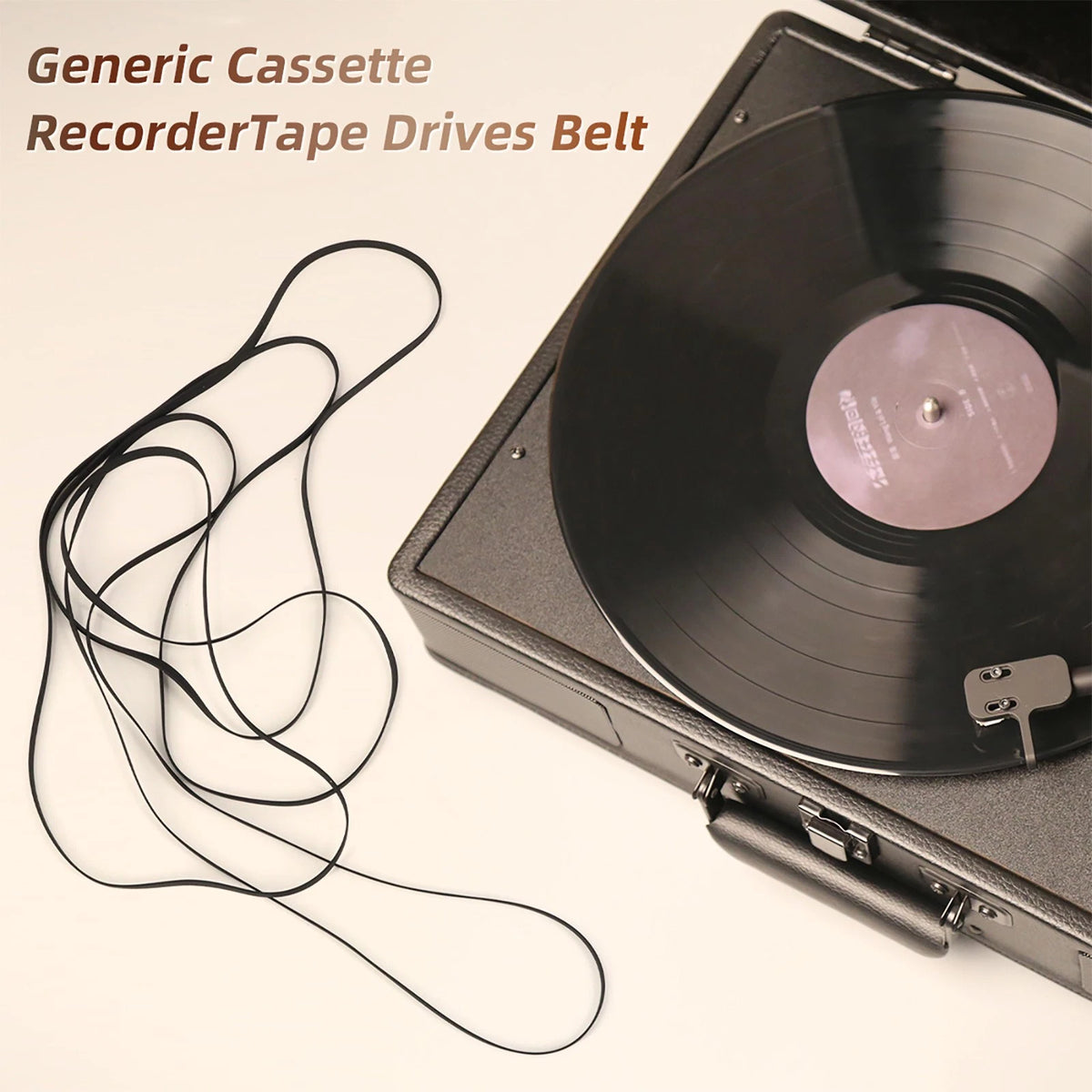 10pcs Turntable Belt Different Specifications Rubber Replace Accessories Black