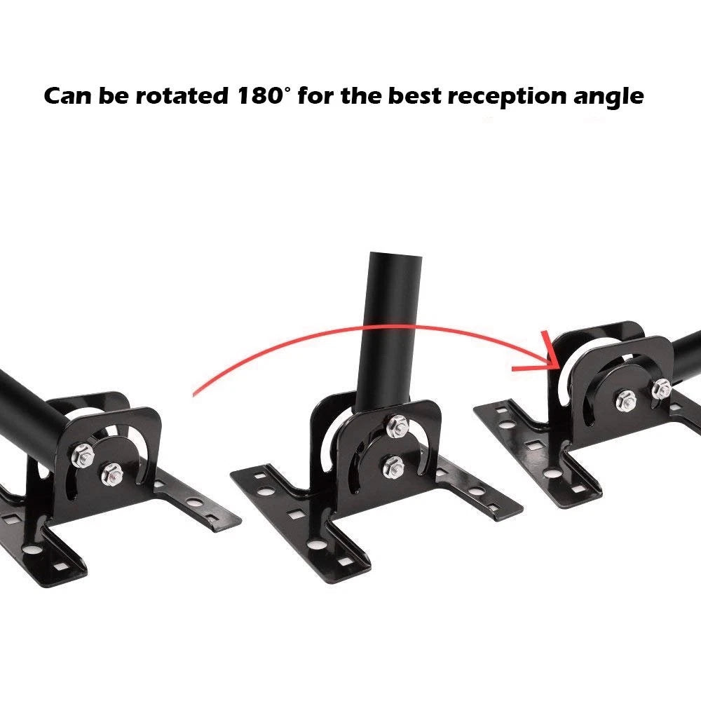 PBD Adjustable Attic / Outdoor Antenna & Weather Station Mounting Pole Black