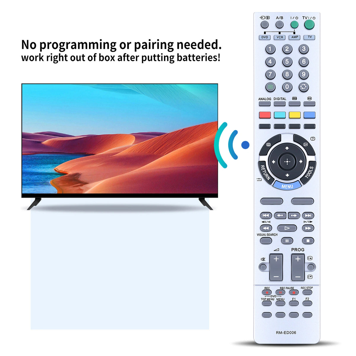 RM-ED006 Remote Control For Sony TV KDL- 40X2000,KDL-46X2000,KDL-52X2000