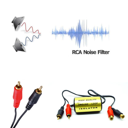 1* RCA Audio Noise Filter Suppressor Ground Loop Isolator Car & Home Stereo Part