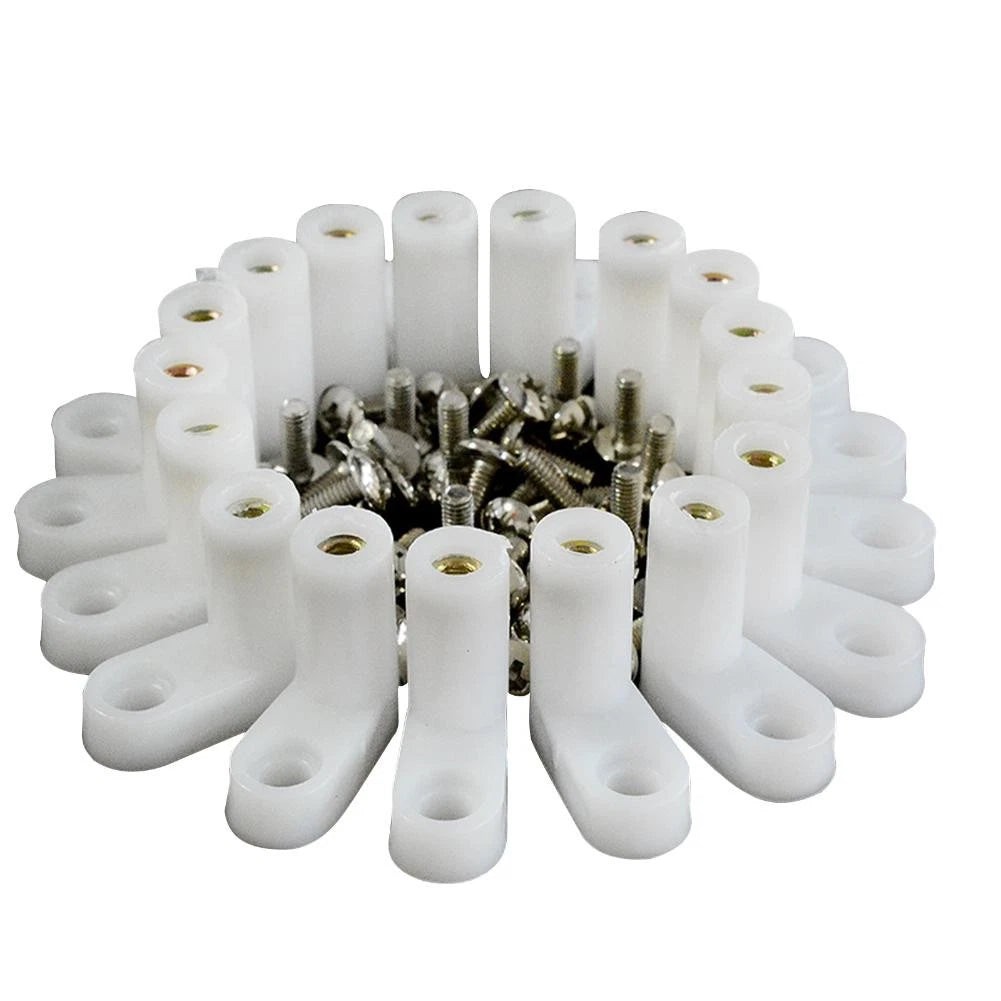 50Pack L Type PCB Mounting Feet With 100Pcs Screws For JAMMA MAME Game PCB Board