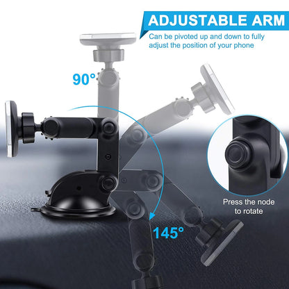 Magnetic Phone Car Mount, Universal Dashboard Windshield Black