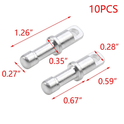 T Tulead 10PCS Tent Pole Repair Sleeve for 8.5mm/0.33" tent poles, Silver