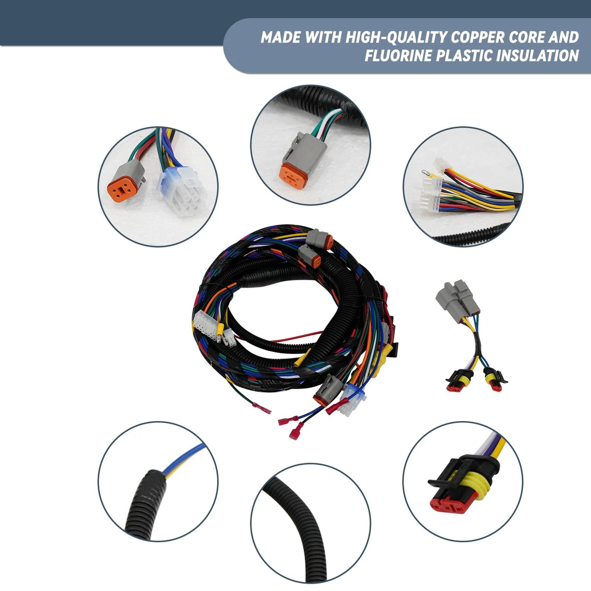 Golf Cart Wiring Harness for Club Car Precedent Gray Controller #1515-5201,...