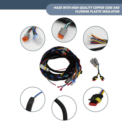 Golf Cart Wiring Harness for Club Car Precedent Gray Controller #1515-5201,...