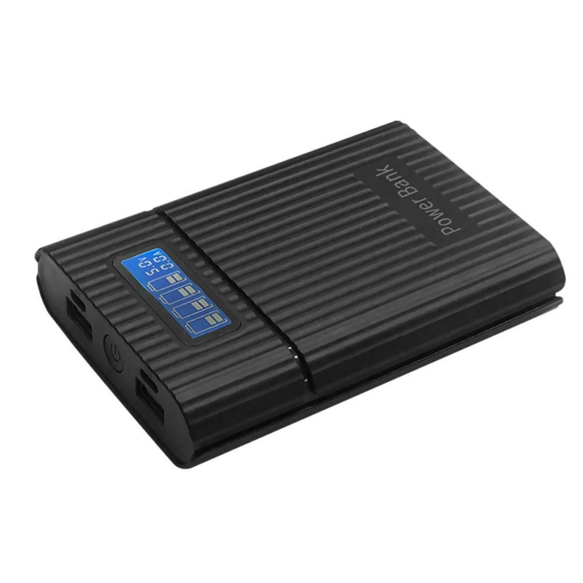 Black DIY Power Bank Case Battery Charger Storage Box Digital Display D