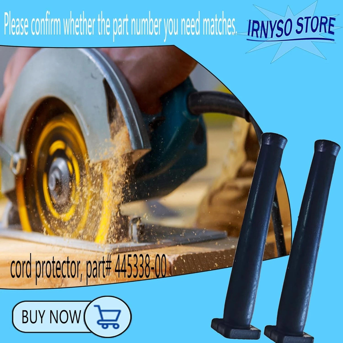 lrnyso replacement Circular Saw Cord Protector CORD 445338-00 2680 2683 Black