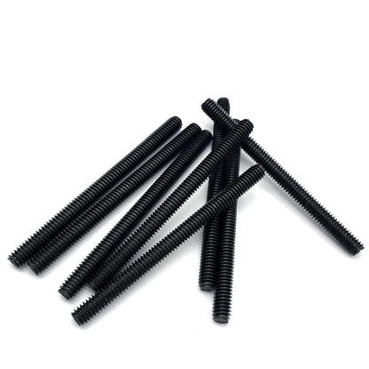 8pcs Black Zinc Fully All Threaded Rod Carbon Steel Black-Zinc 5/16x4 Inch-8P