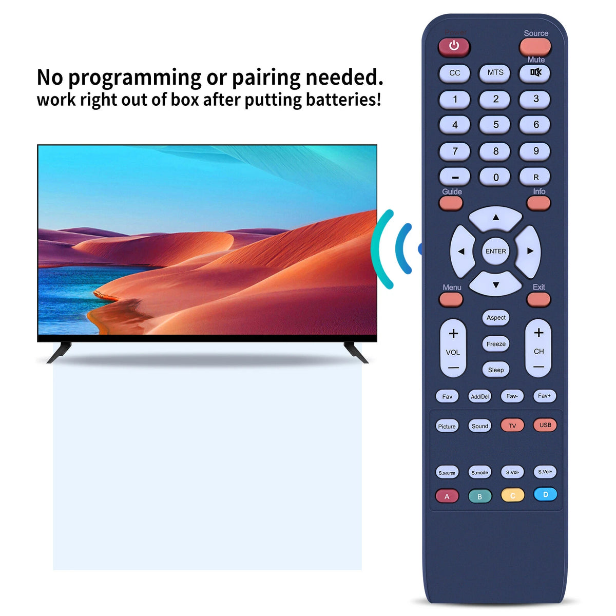 142021270019C Remote Control For Sceptre TV X325BV-FHDU X325BV-FHD E328BV-HDH