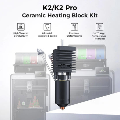 Creality K2 Pro/K2 Ceramic Heating Block Kit, Upgrade Official Hotend...