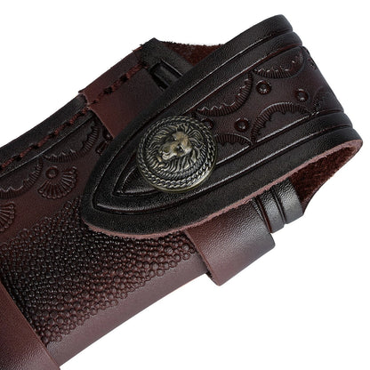 Leather 4'' Folding Knife Holder Sheath Leather Storage Pouch Belt Bag c