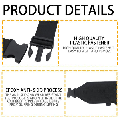 KkaFFe Gate Belt for Elderly with 7 Handles,Gait Belts Transfer Dblue