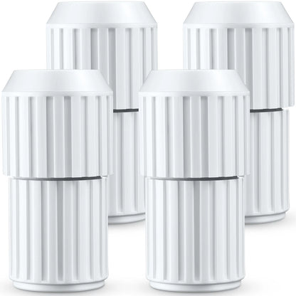RattanView 4 Pcs Pool Telescopic Pole White External Cam white