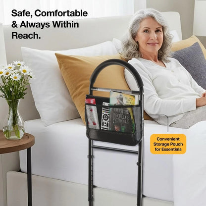 Medical king Bed Rails for Elderly Adults Safety 1 Count (Pack of 1), Black