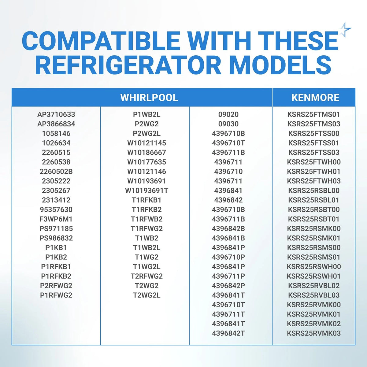 BlueStars 2260518B 2260502B Refrigerator Water 1 Count (Pack of 1), Black