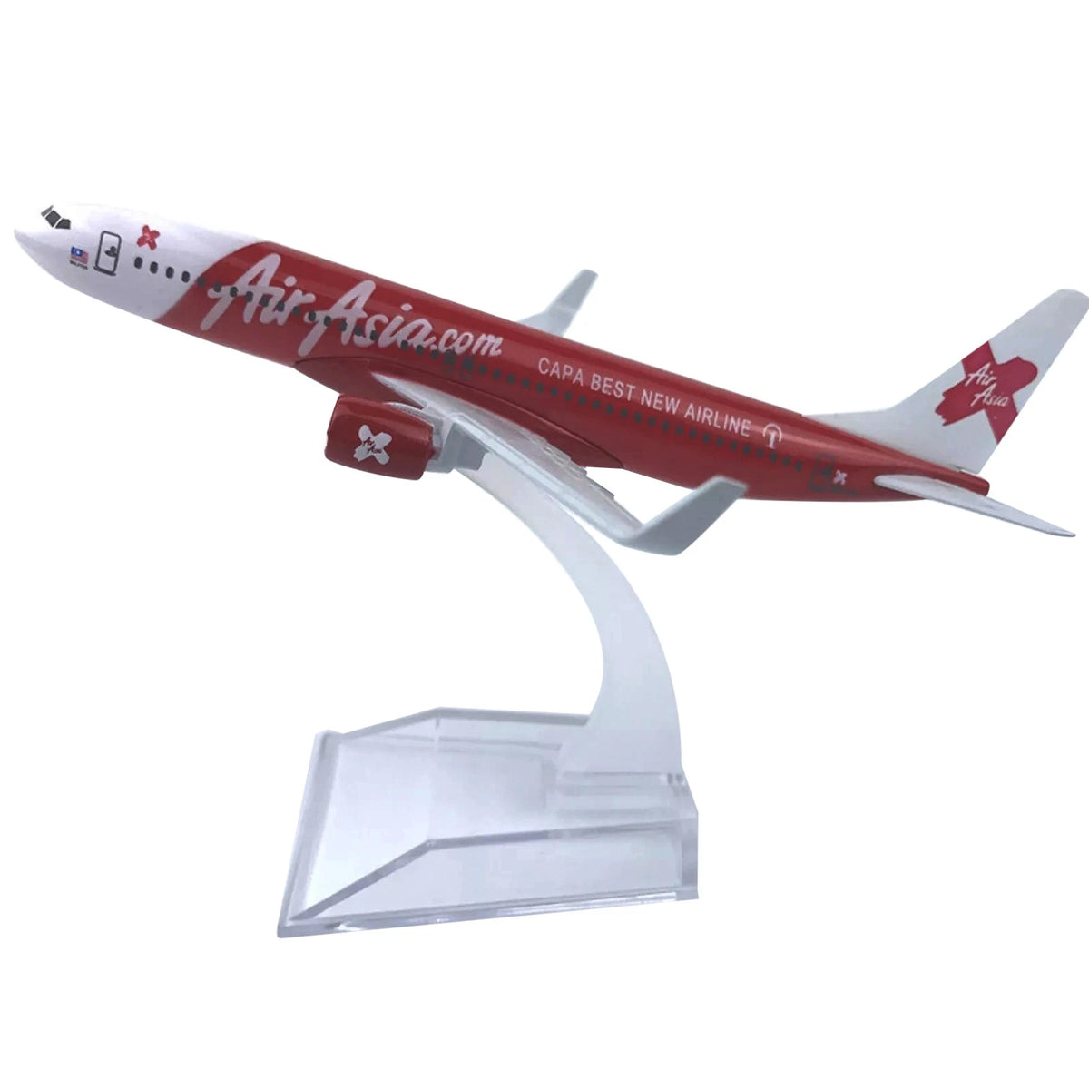 Diecast Alloy 1/400 Scale Red Air Asia Airlines B737 Aircraft Model Toy Gifts
