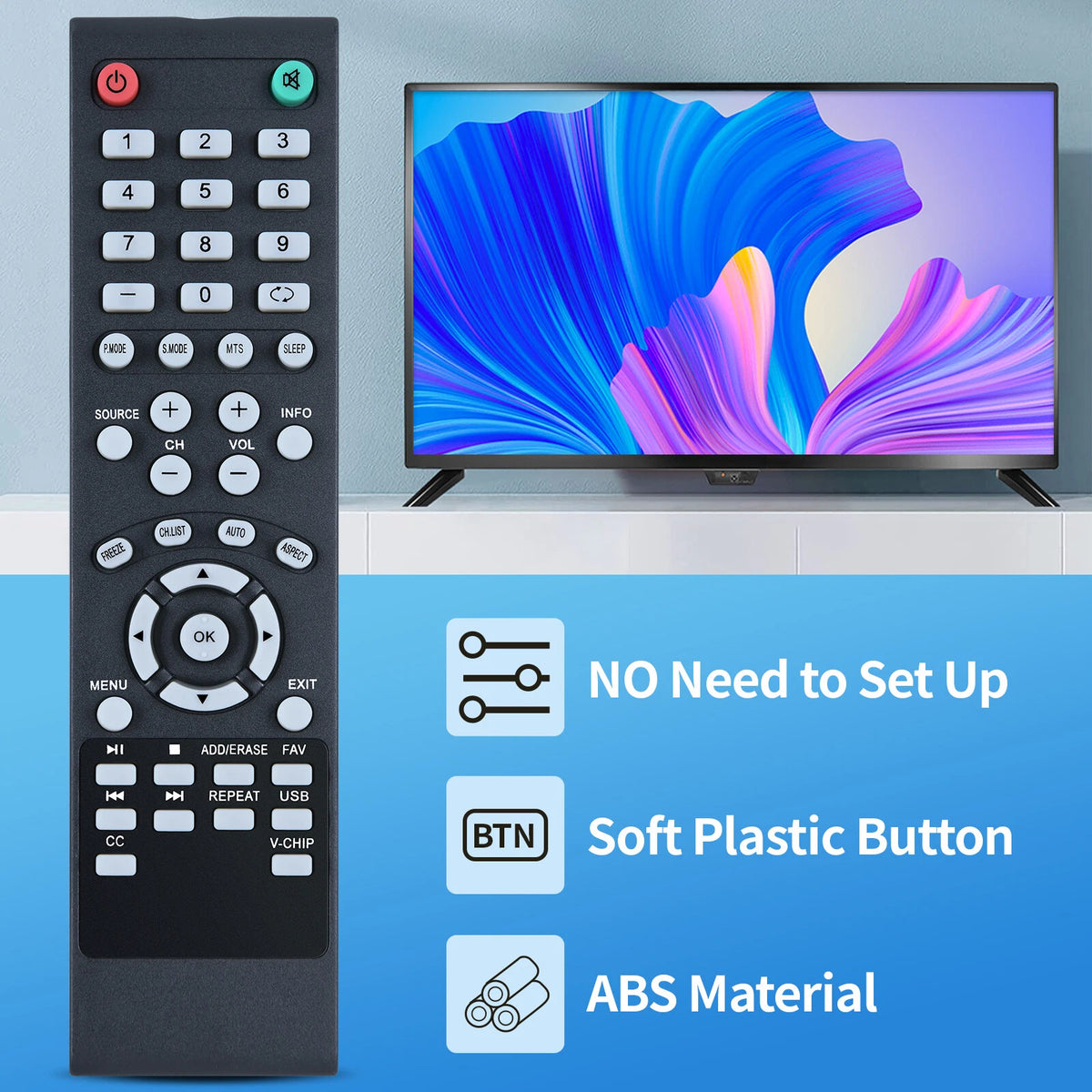 Remote Control For Element TV ELEFW408 ELEFW328 ELEFW605 ELEFW606 ELEFW601