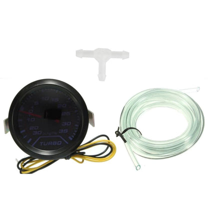 Universal 2" 52mm Turbo Boost Gauge 0-35 PSI Pressure Meter Black Bezel Red