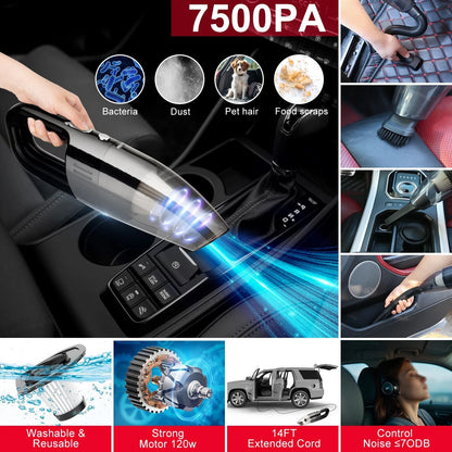 GPUSFAK 41Pcs Car Wash Cleaning Kit with High Power Handheld Vacuum
