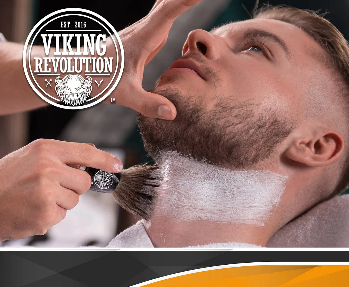 Viking Revolution Badger Hair Shaving Brush- Shave 1 Count (Pack of 1), Black