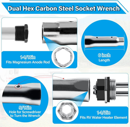 RV Water Heater Elements Kit Compatible with Suburban Tanks