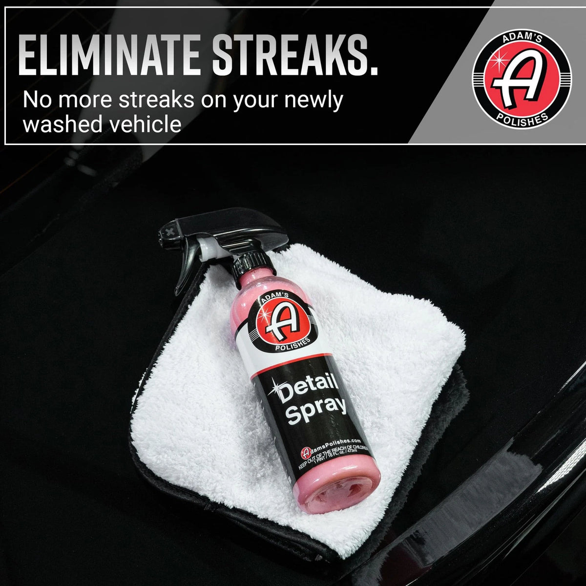 Adam's Detail Spray (16 fl. oz) - Quick Waterless Car Detailer | 16 oz