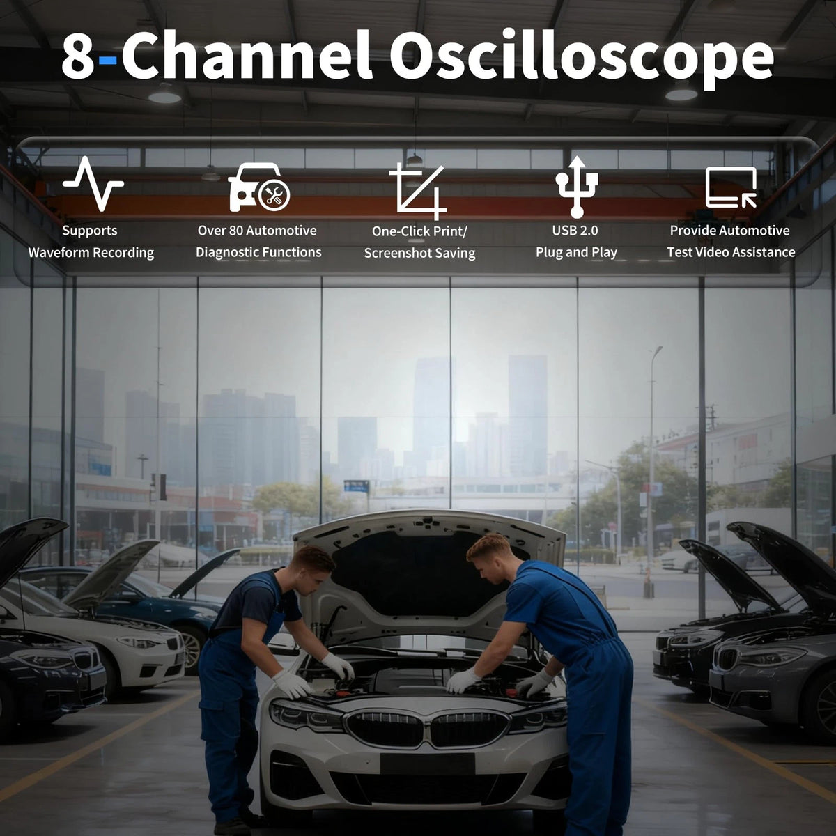 Hantek 1008C PC USB 8CH Automotive Diagnostic Digital...