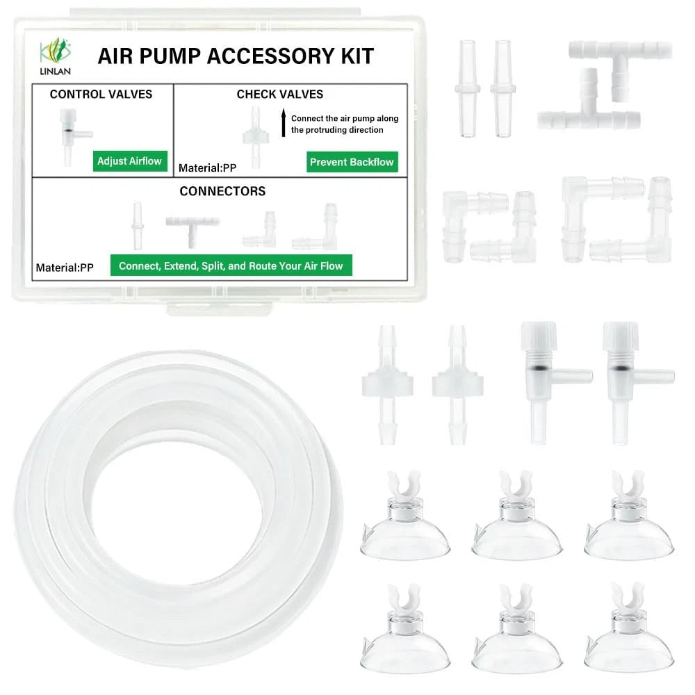 LINLAN 10 Feet 3/16''Silicone Airline Tubing with 10 Air Tubing, White