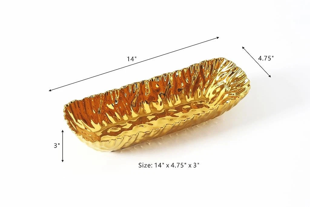 Pampa Bay Rectangular Server (Gold) Small, Gold